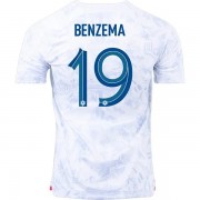 Billige Fotballdrakter Frankrike VM 2022 Karim Benzema 19 Borte Draktsett..